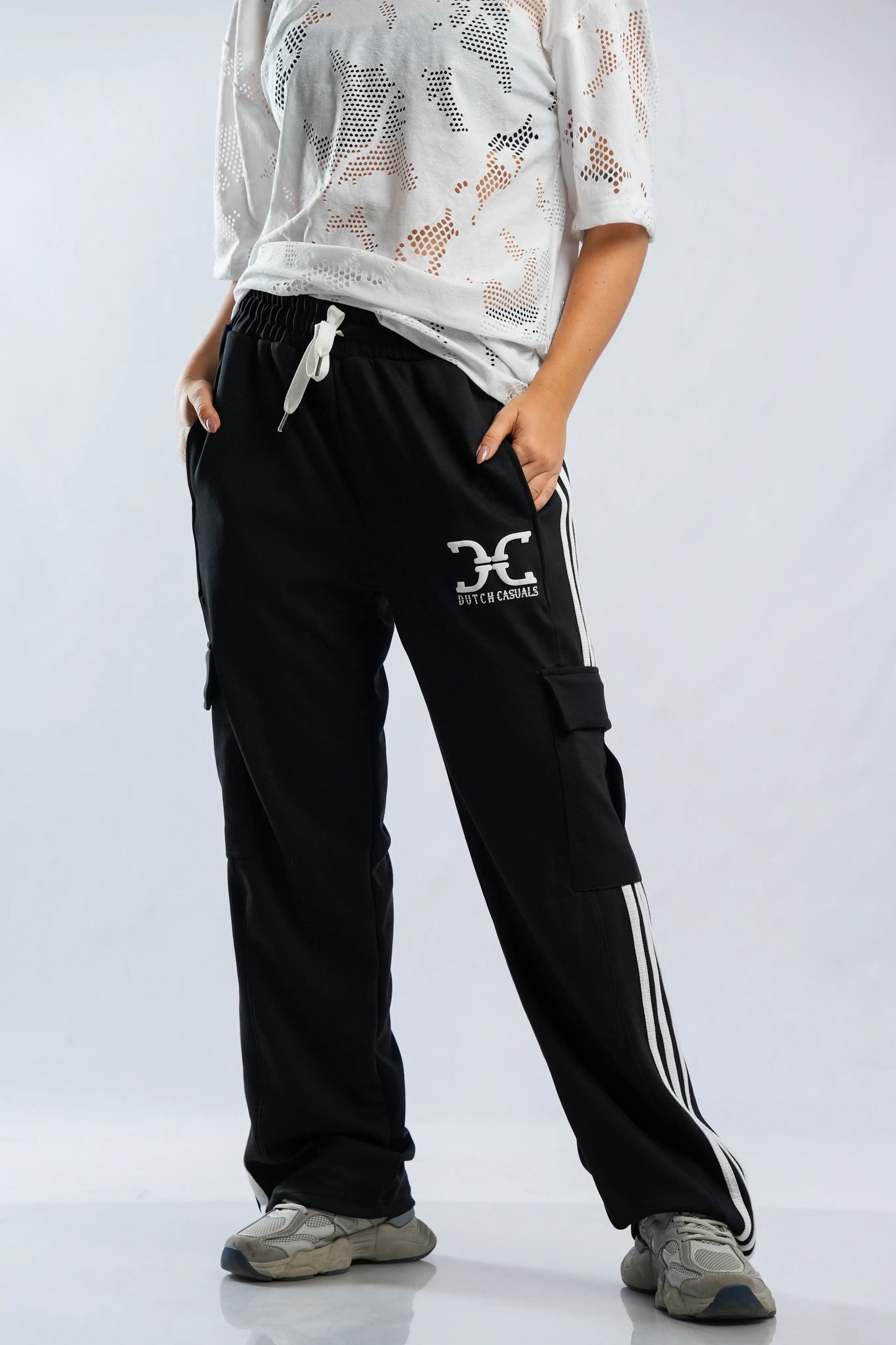 Three Code Cargo Track Pants