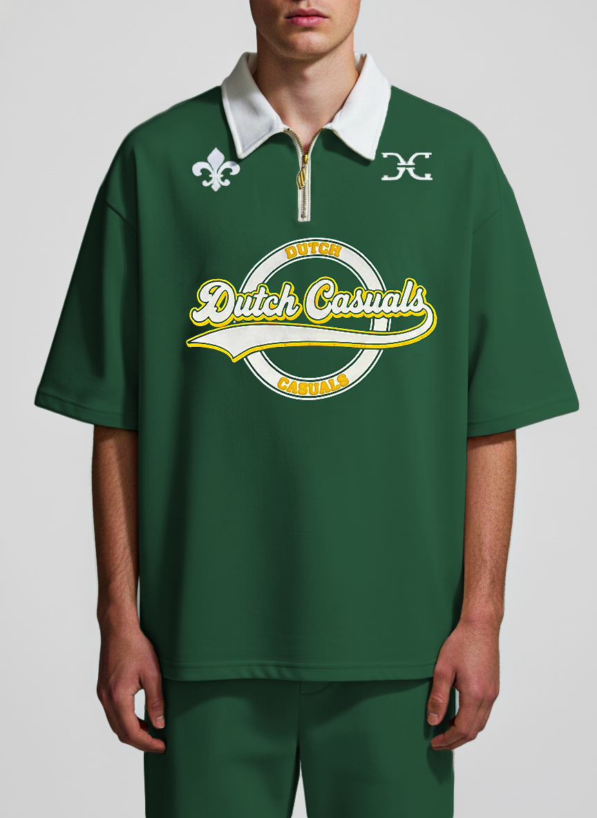 Dutch Crest Zip Polo Tee