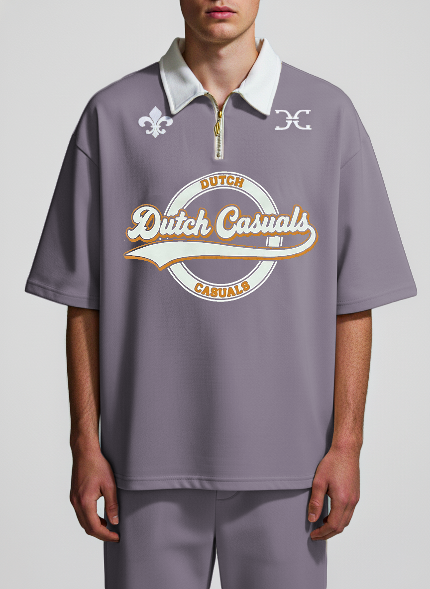 Dutch Crest Zip Polo Tee