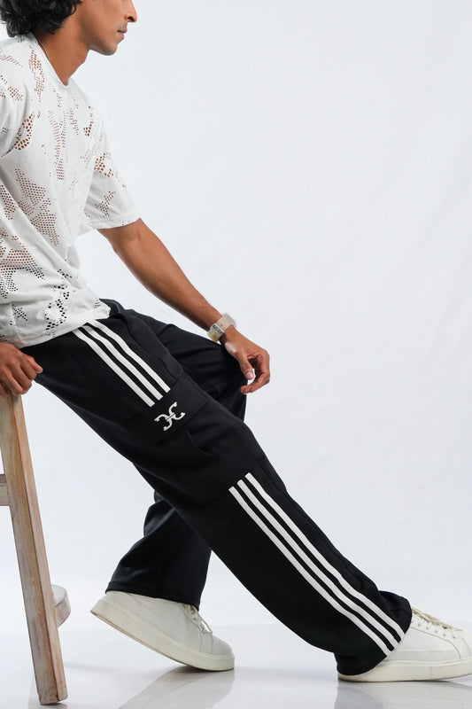 Three Code Cargo Track Pants