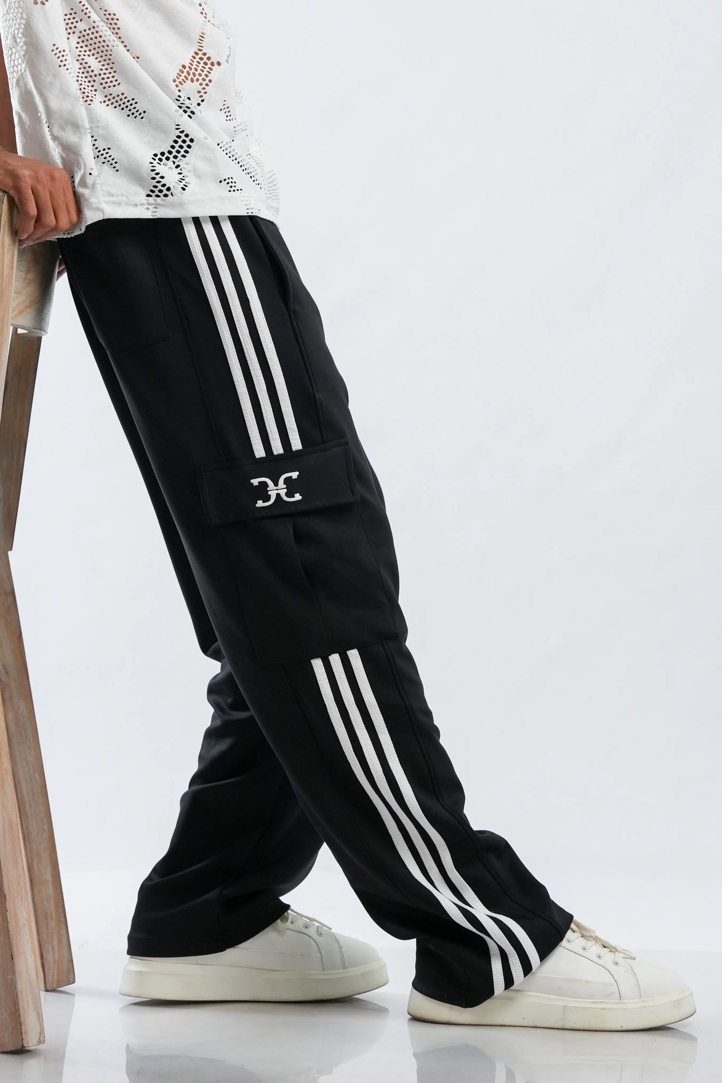 Three Code Cargo Track Pants