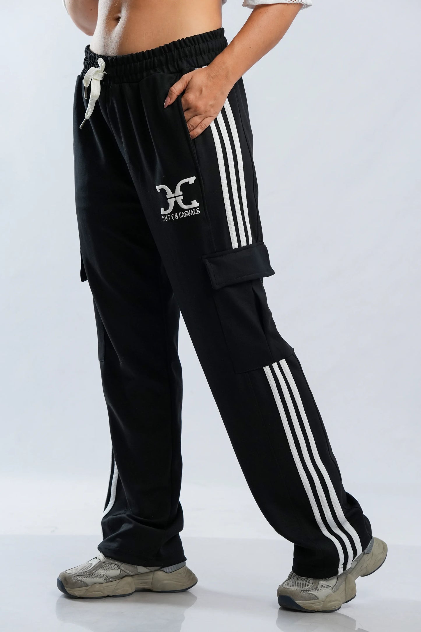 Three Code Cargo Track Pants