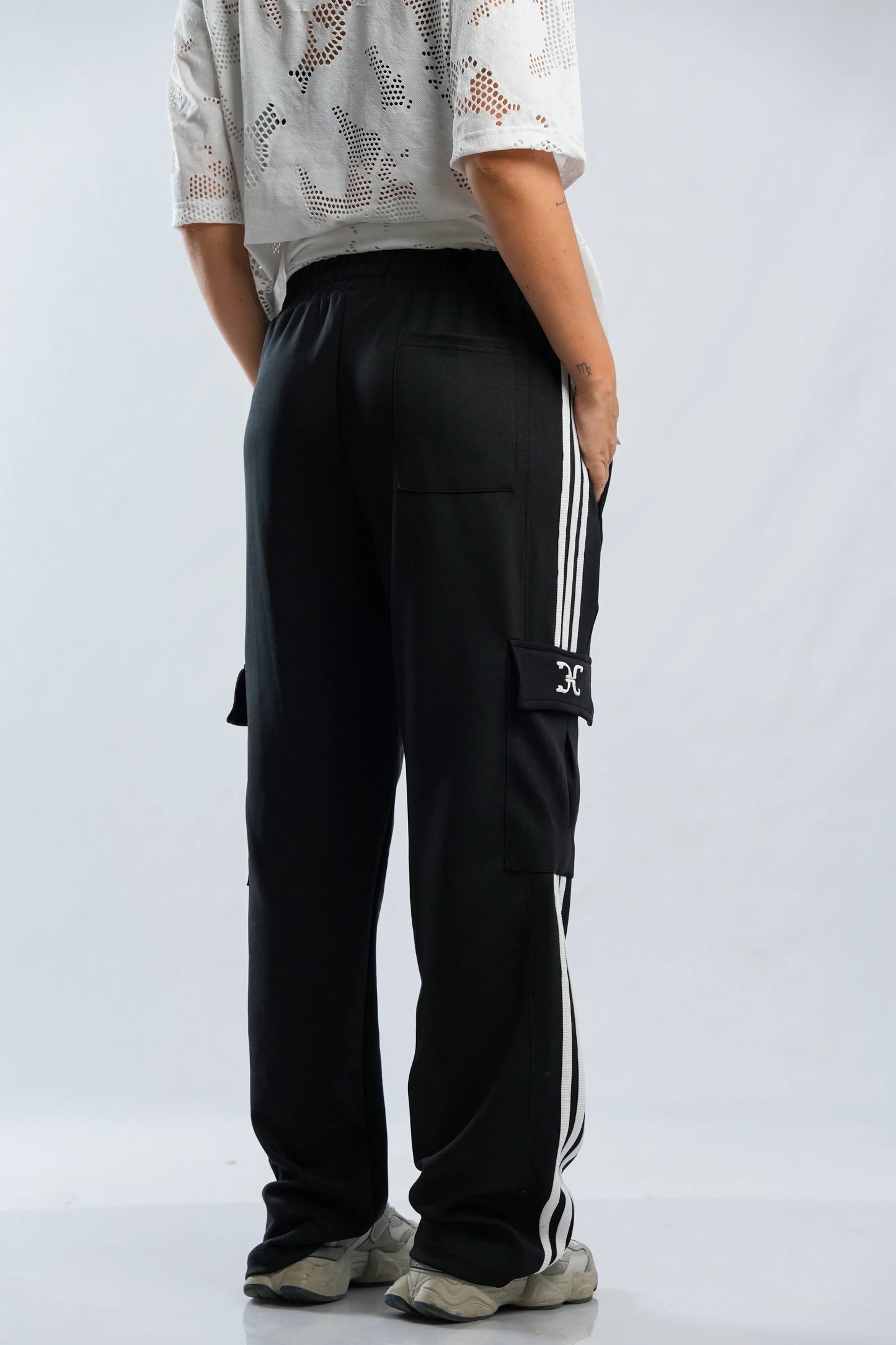 Three Code Cargo Track Pants