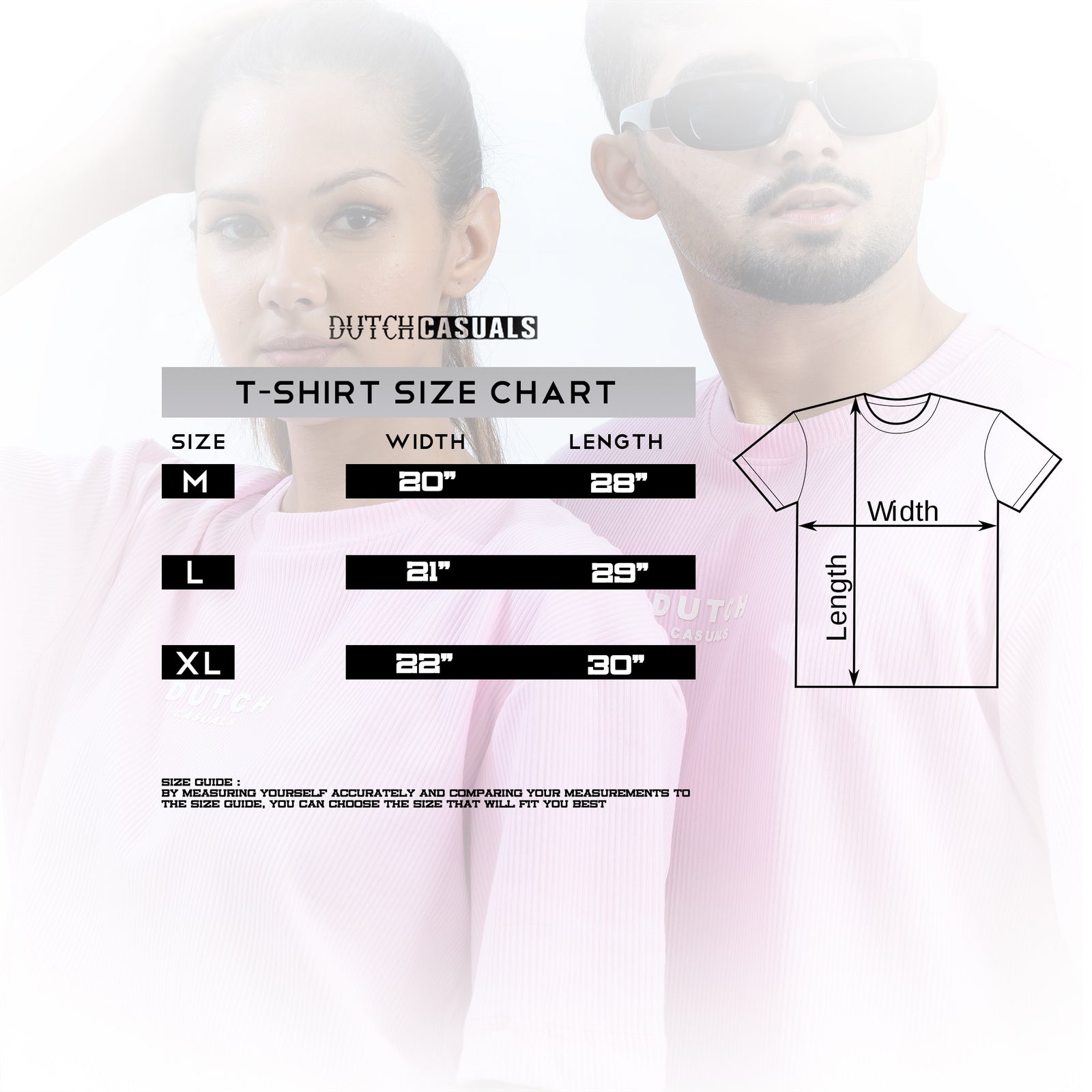 Size chart for Gothic Surge Tee