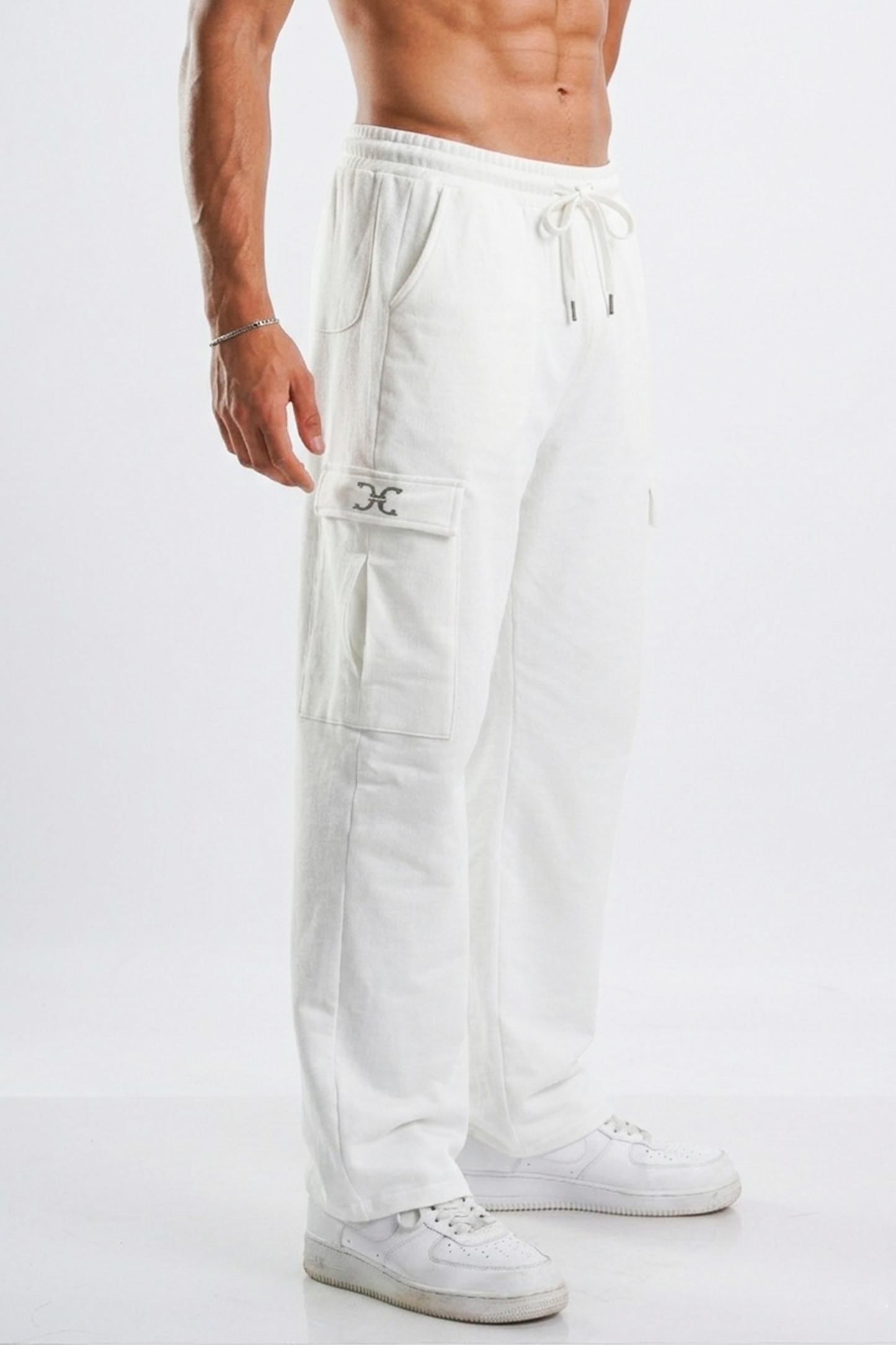 DC WHITE CARGO TRACK PANT